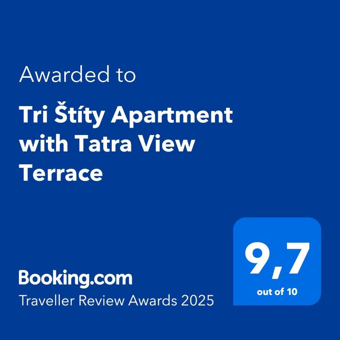 Tri Stity Apartment With Tatra View Terrace Veľka Lomnica Bagian luar foto
